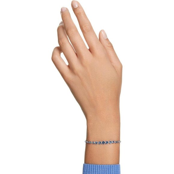 Emily Tennis Collection Clear Crystals Blue Pink Bracelet for women - Picture 5 of 6